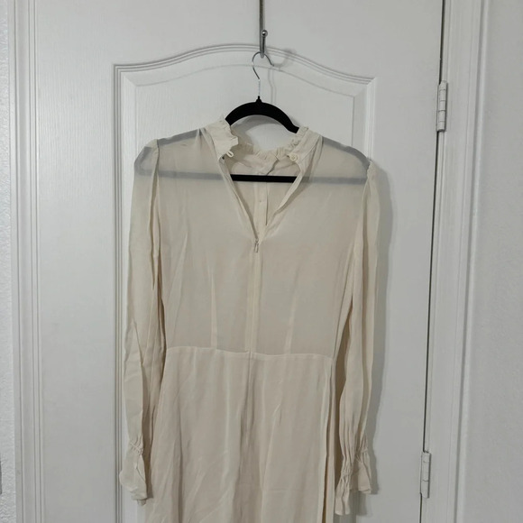 NEW Reformation Hallie Maxi Long Sleeve Dress 6 Victorian Ruffle Cream Dress - Picture 7 of 12